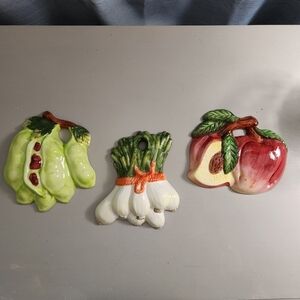 Vibrant Ceramic Fruit and Vegetable Wall Decor